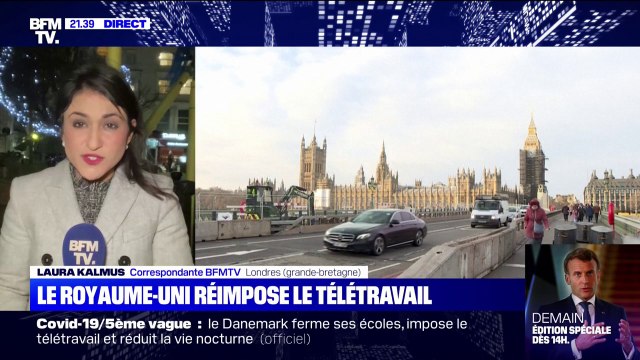 Royaume-Uni: face au variant Omicron, le gouvernement réimpose le télétravail, durcit le port du masque et introduit le pass sanitaire