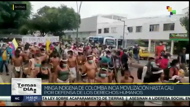 Minga indígena inicia movilizaciones hasta Cali en defensa de los DD.HH