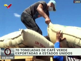 Entérate | Se exportaron 3 contenedores que contienen 70 Toneladas de Café Verde para el mundo