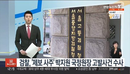 검찰, '제보사주' 박지원 국정원장 고발사건 수사