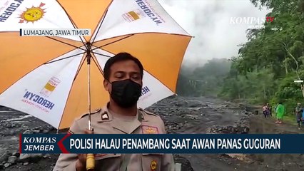 Heroik! Polisi Selamatkan Penambang saat Awan Panas Semeru Terjadi
