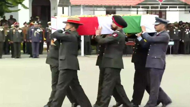 Video: Tribute given to CDS Bipin Rawat and other officers