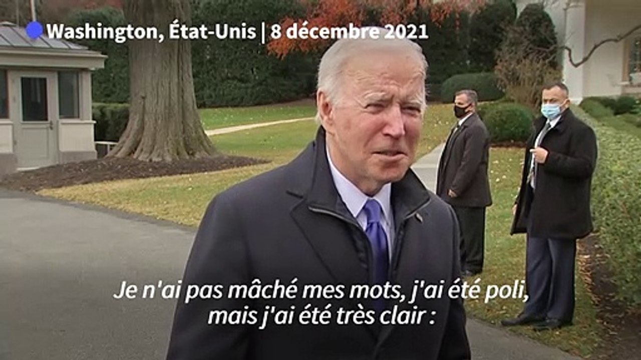 Biden menace Poutine de sanctions "comme il n'en a jamais vues" en cas d'attaque contre l'Ukraine
