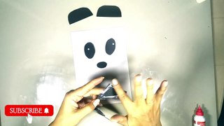 How to make paper Panda card | DIY panda card | Easy panda card making | RUPPAN