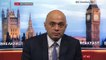 This is the moment when Health Secretary Sajid Javid is asked why he didn't do media interviews yesterday
