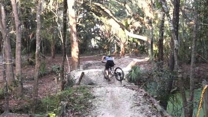 'Adrenaline-fueled rider crashes hard after failing to hit the infamous 'Swamp Gap''