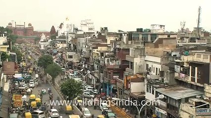Red Fort and temple complex - great shot!
