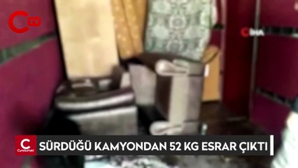 Sürdüğü kamyondan 52 kilo esrar çıktı, "haberim yok" dedi