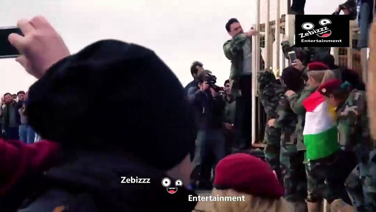 they released a wild bear in front of large audience