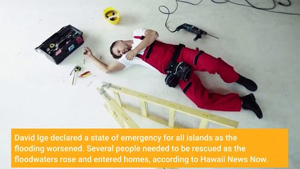 Hawaii Kona Storm Flooding in Pictures