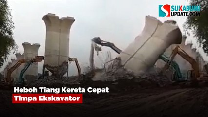 Heboh Tiang Kereta Cepat Timpa Ekskavator