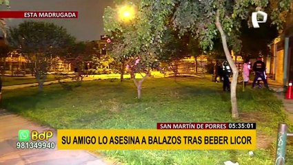 Sujeto asesina a amigo tras una discusión cuando  bebían licor en un parque