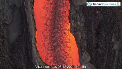 Las impresionantes imágenes de los ríos de lava en el volcán de La Palma