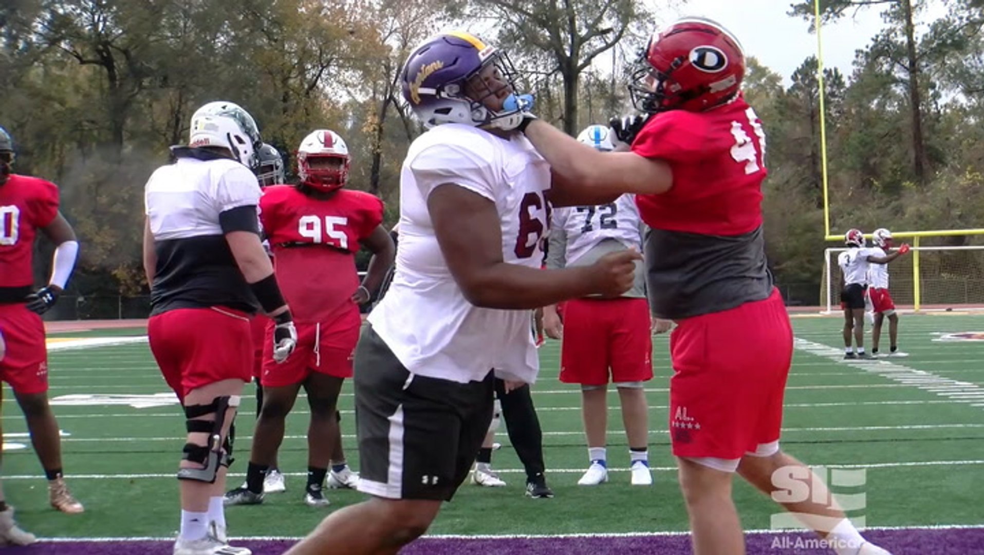 Team Alabama OL-DL 1-on-1s