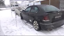 BMW E 36 - E46  - compact   EN DRIFT   - circuit de l enclos - vidéo lulu du jura