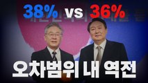 [나이트포커스] 이재명 38% vs 윤석열 36% [전국지표조사] / YTN