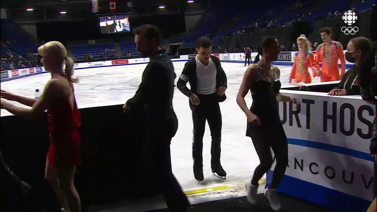 2021 SCI Rhythm Dance Group 2 Warm-Up Clips + Gilles & Poirier Interview Clip (Canadian Coverage) 720p - Lajoie & Lagha, Guignard & Fabbri, Gilles & Poirier