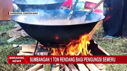 Ibu-ibu Relawan dari Dharmasraya Sumatra Barat Masak 1 Ton Rendang untuk Korban Semeru