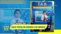 Niño hace fiesta temática de conductor de autobús en honor a su abuelo