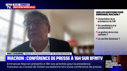 Éric Coquerel (LFI): "Il y a un vrai problème démocratique à ce que la présidence de l'UE se passe en pleine campagne éléctorale"