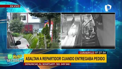 Carabayllo: asaltan a repartidor de delivery cuando se disponía a entregar pedido