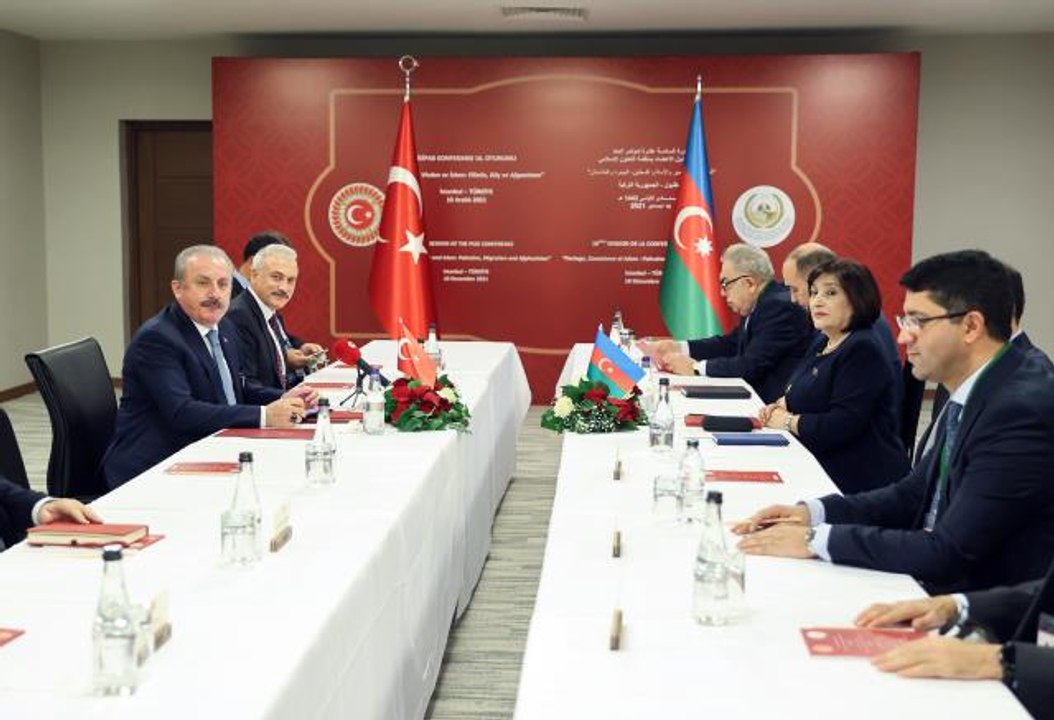 TBMM Başkanı Şentop, Azerbaycan Milli Meclis Başkanı Gafarova ile görüştü (2)