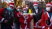 Bikers dressed up as Santa Claus parade to raise donations for those in need