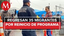 EU retorna a primeros migrantes tras reactivar programa 'Quédate en México'