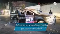 Pobladores se enfrentan con policías para recuperar camioneta con huachicol en Hidalgo