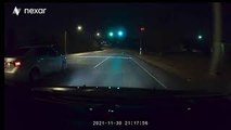 Dashcam Captures Falling Space Debris