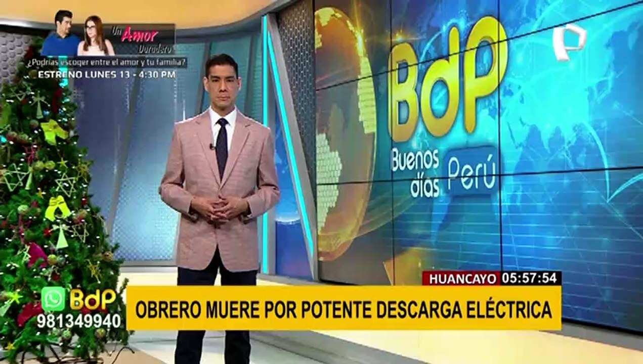 Huancayo: obrero fallece tras haber recibido potente descarga eléctrica