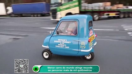 Peel P50: menor carro do mundo bate recorde de maior distância percorrida