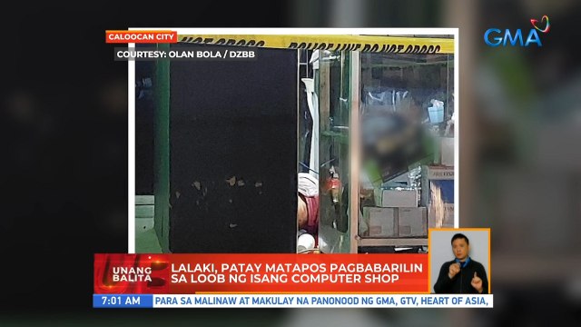 Lalaki, patay matapos pagbabarilin sa loob ng isang computer shop | UB