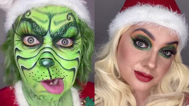 Makeup Artist Shapeshifter Becomes The Grinch for Christmas