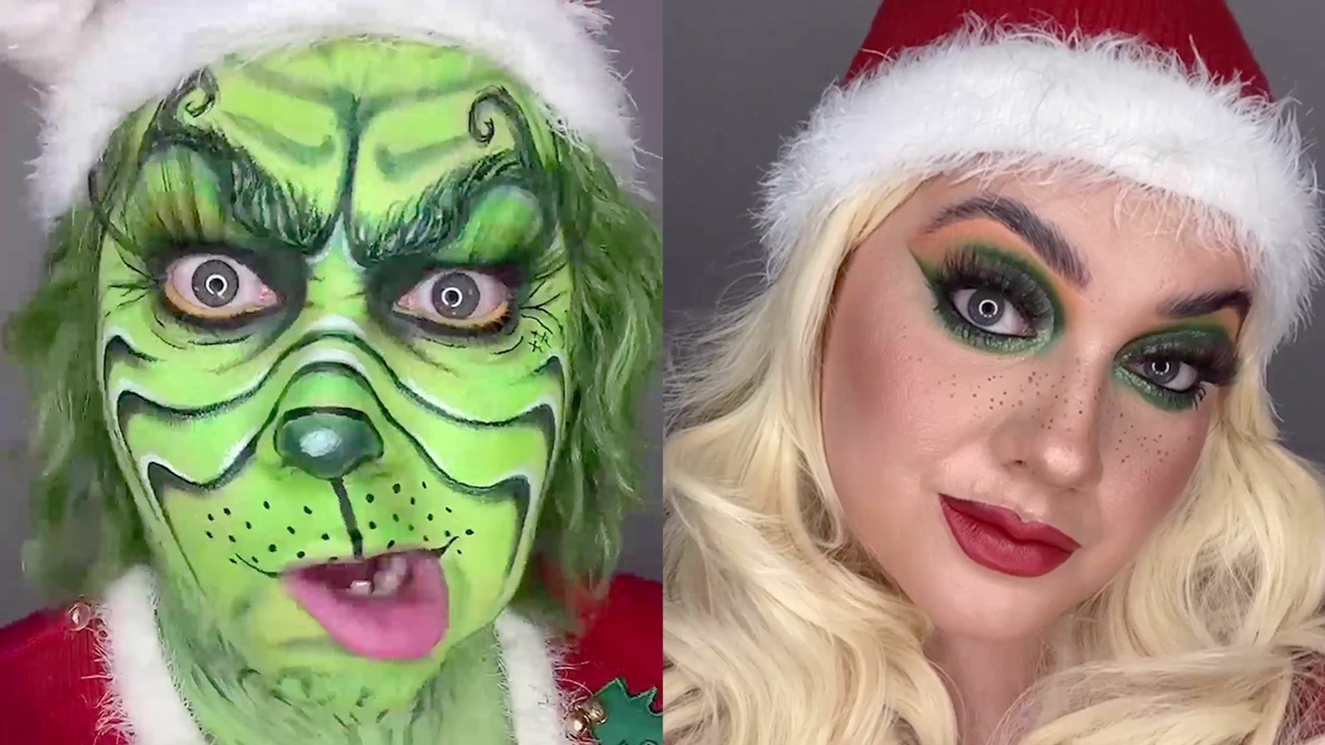 THE GRINCH!! Who's excited for Christmas looks this year?!🎄 #makeup  #sfxmakeupartist #christmasmakeup