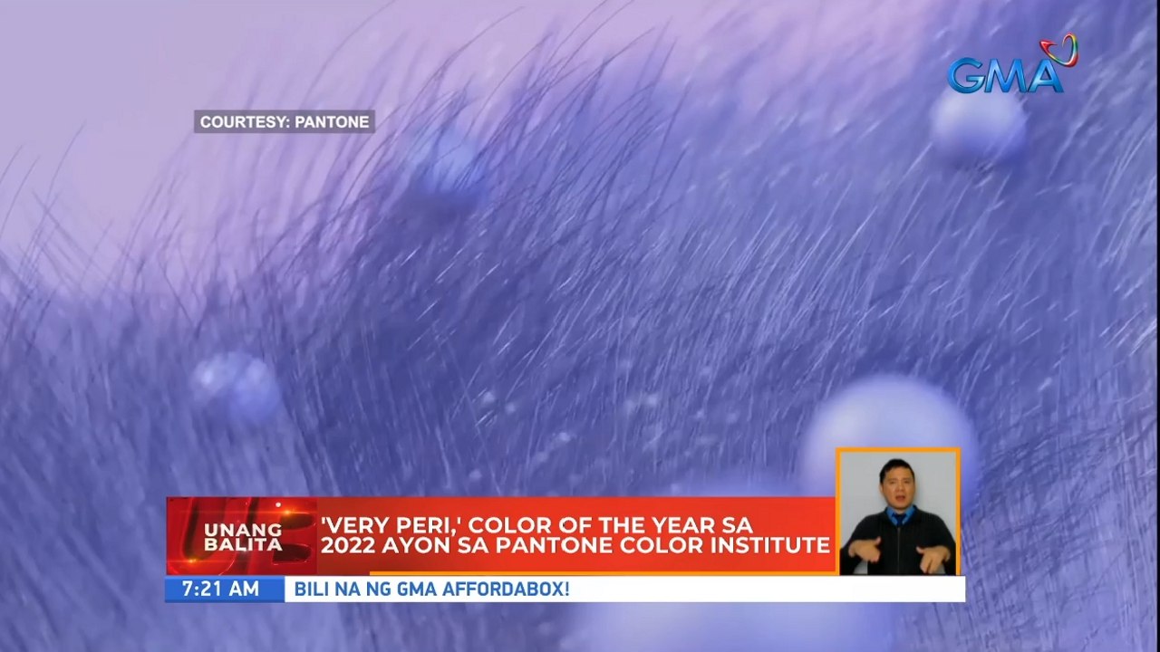 "Veri Peri" color of the year sa 2022 ayon sa Pantone Color Institute | UB
