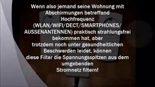Stetzerizer filter against dirty electricity (network pollution from high-frequency harmonics) - Stetzerizer Filter gegen Dirty electricity (Netzverschmutzung durch hochfrequente Oberwellen)