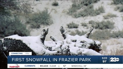 First snowfall in Frazier Park
