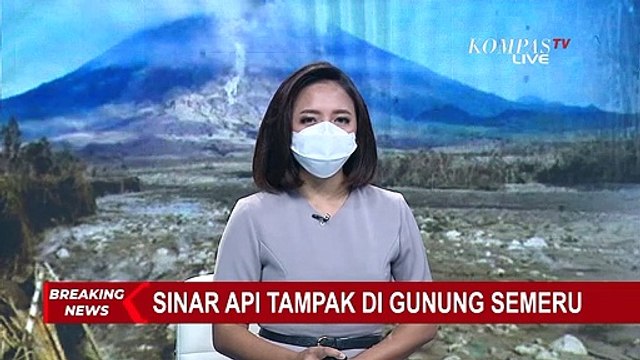 Penampakan Sinar Api Terlihat dari Puncak Gunung Semeru dan Ujung Lidah Lava pada Kamis Malam!