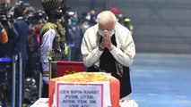 Watch: PM Modi, three service chiefs pay tribute to CDS Bipin Rawat at Palam airbase in Delhi