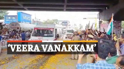 IAF Chopper Crash: With Flower Petals Shower, Veera Vanakkam Slogans Reverberate Tamil Nadu