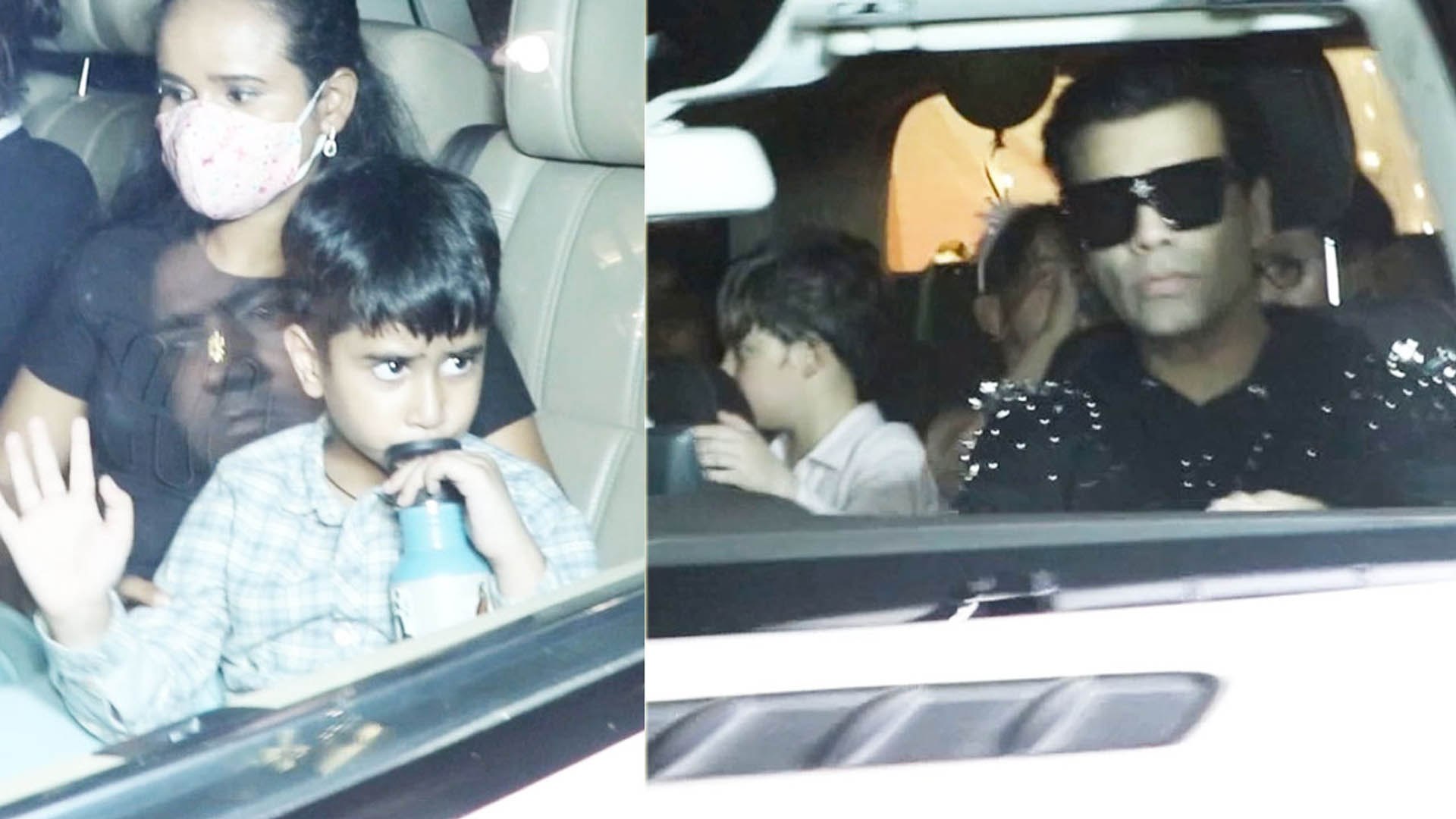 ⁣Celebrity Kids Arrive At Rani Mukerji's Daughter's Birthday Party