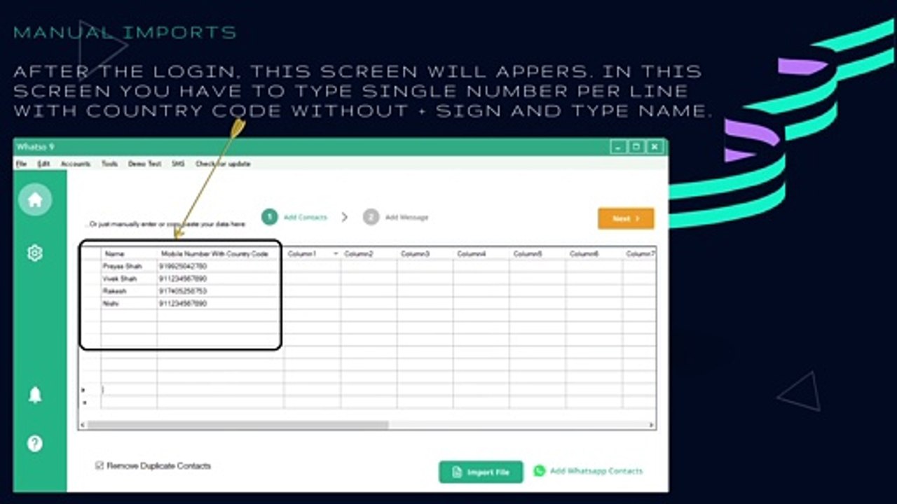 How to import numbers