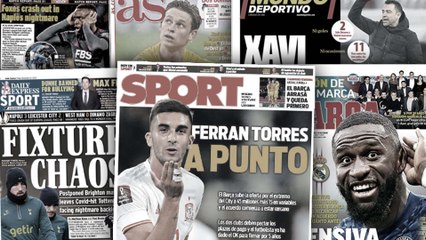 Le Barça touche au but pour un gros renfort hivernal, l'Angleterre tremble après l'explosion de cas de Covid-19 à Tottenham