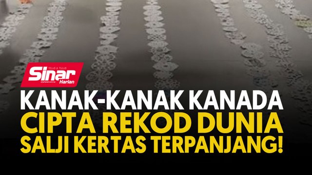 Kanak-kanak Kanada cipta rekod kepingan salji kertas terpanjang!