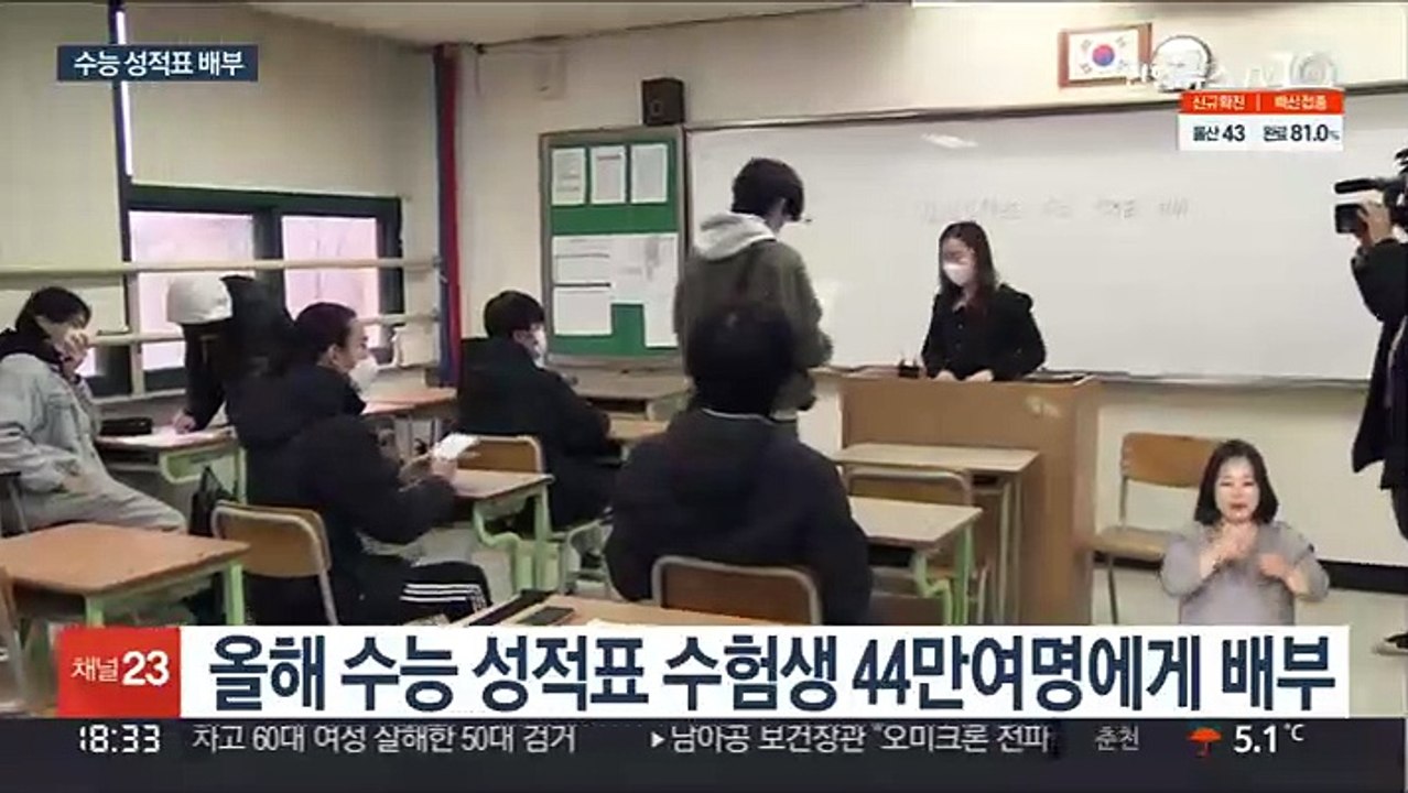수능 성적표 배부…"교차지원 추세 대비해야"