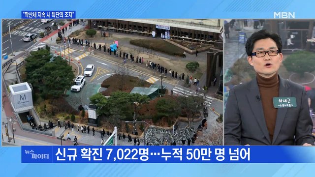 MBN 뉴스파이터-사흘 연속 7천 명대 확진… 확산세 지속 시 특단 조치