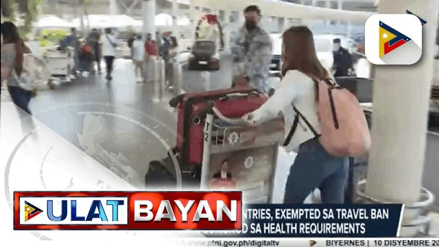 Portugal, isinama na sa red list countries; Mga Pilipino mula red list countries, exempted sa travel ban pero kailangang sumunod sa health requirements