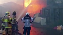 Un incendio forestal deja al menos 60 viviendas dañadas en la localidad de Castro, al sur de Chile