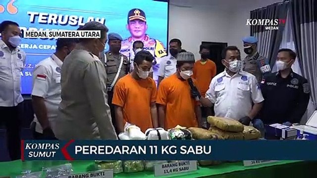 Satnarkoba Polrestabes Medan Sita 11 KG Sabu